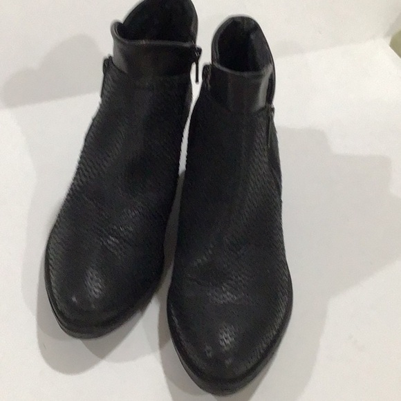 KHRTO black Leather booties size 38 both sides Zippers black - Picture 2 of 5